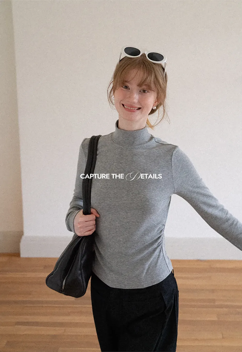 High Neck Long Sleeve Fitted Knit Top