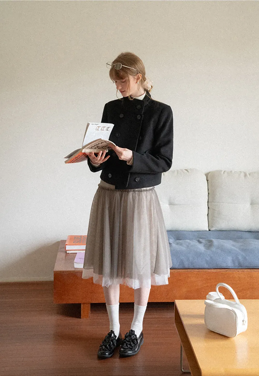 High Neck Long Sleeve Fitted Knit Top