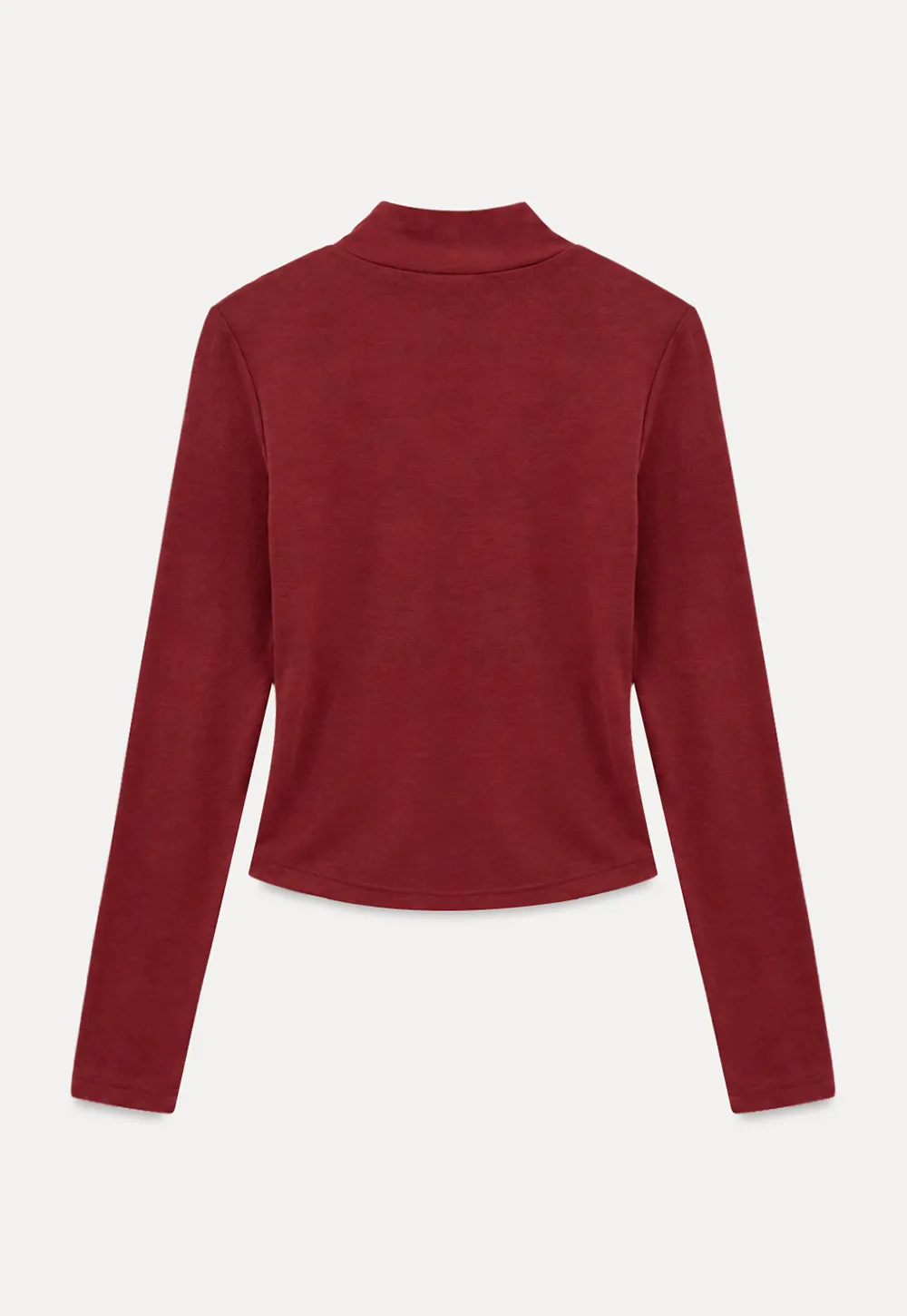 High Neck Long Sleeve Fitted Knit Top