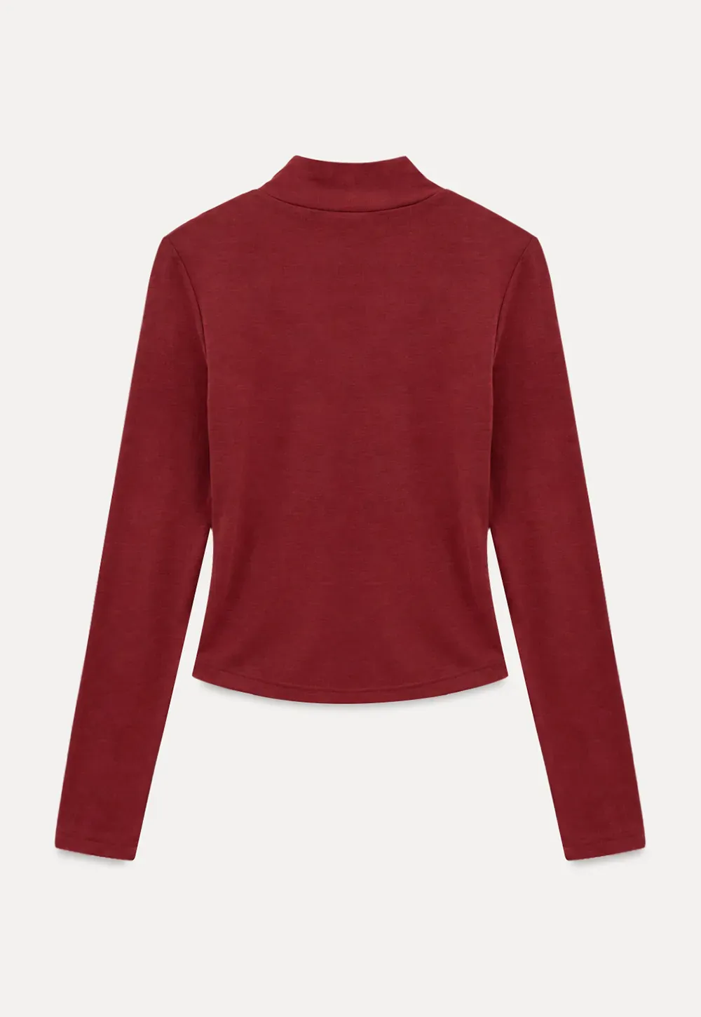 High Neck Long Sleeve Fitted Knit Top