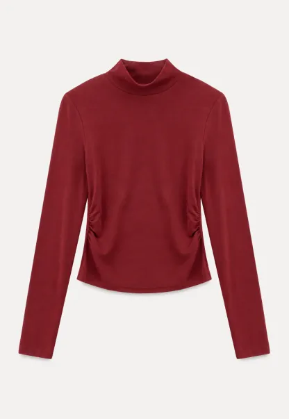 High Neck Long Sleeve Fitted Knit Top