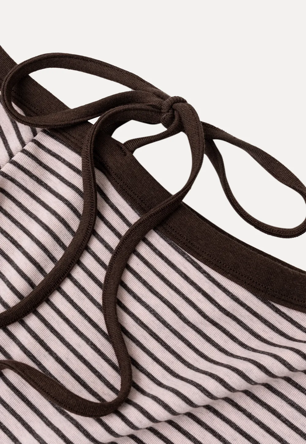 Asymmetrical Strap Ribbed Long Sleeve Top