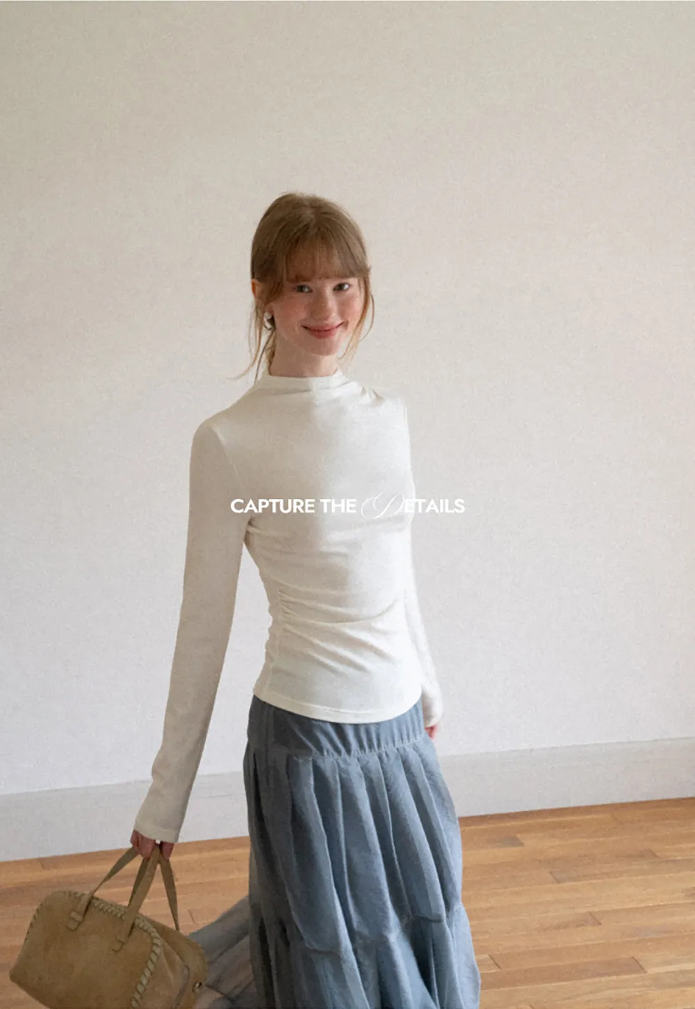 High Neck Long Sleeve Fitted Top