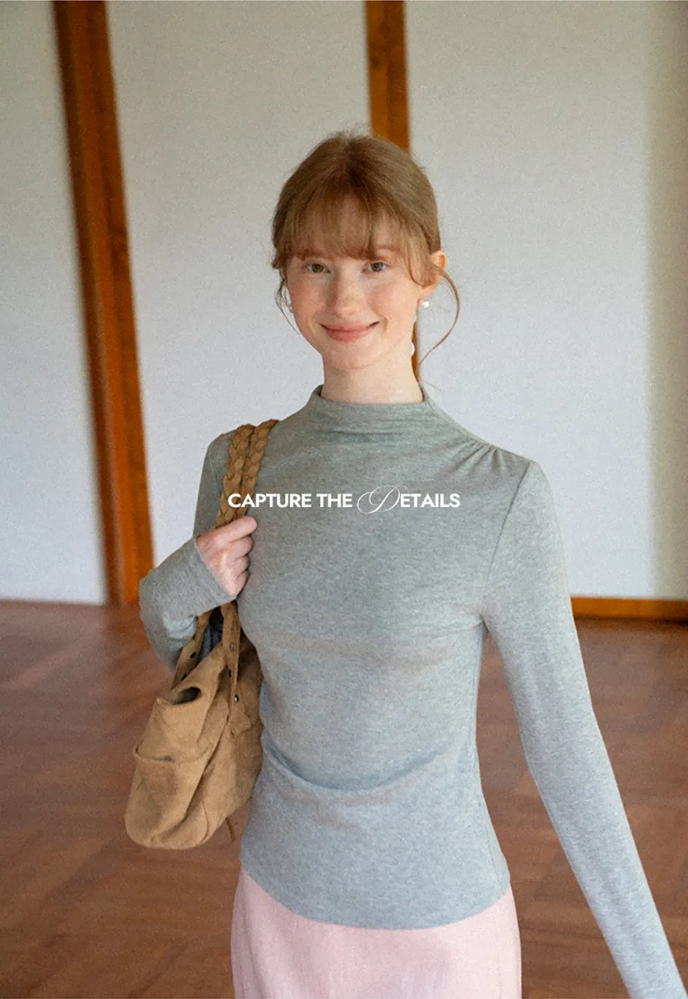 High Neck Long Sleeve Fitted Top