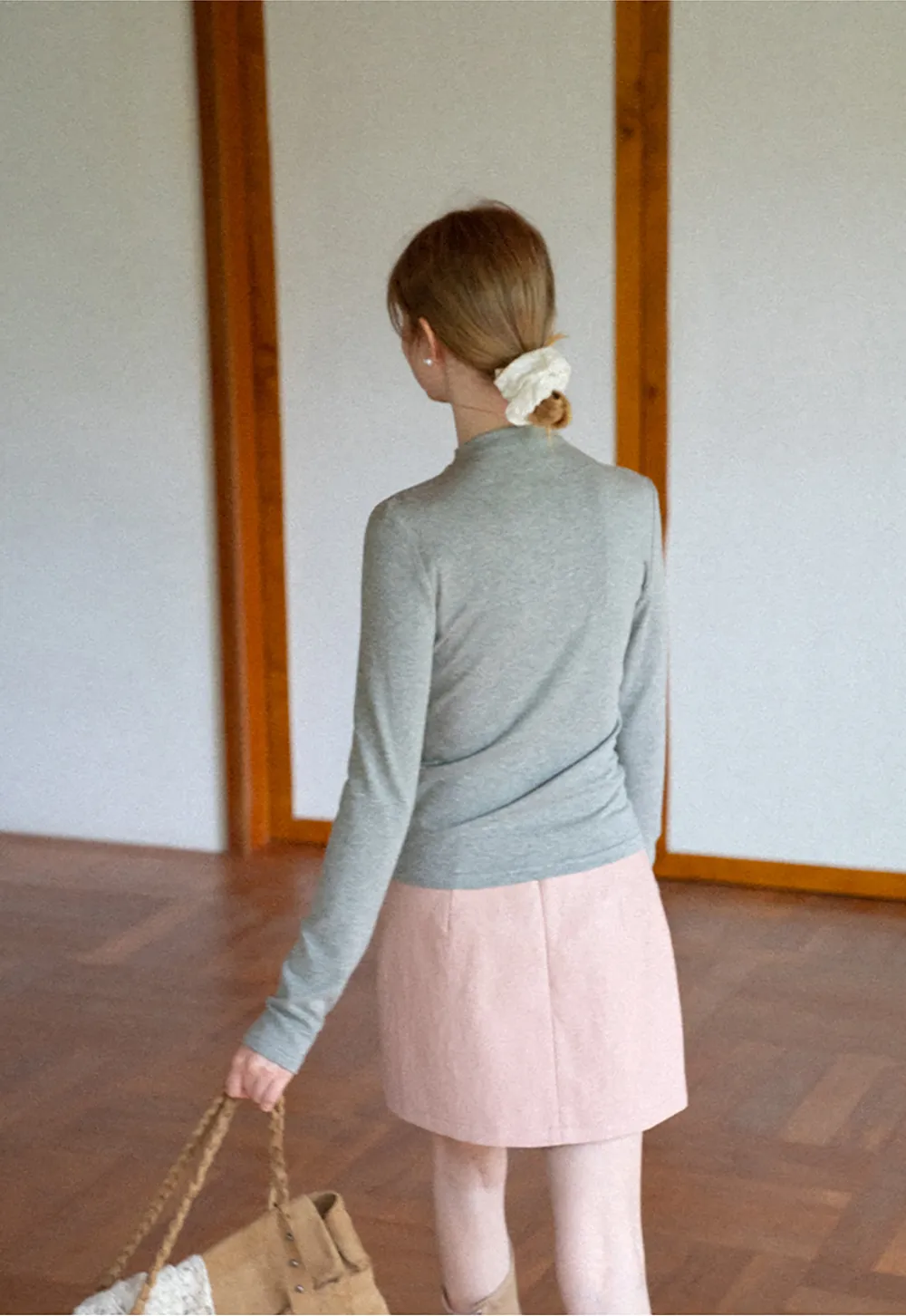 High Neck Long Sleeve Fitted Top