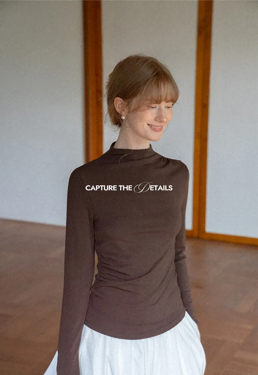 High Neck Long Sleeve Fitted Top
