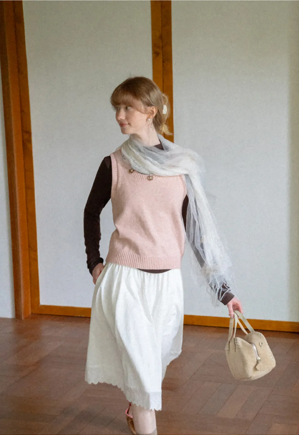 High Neck Long Sleeve Fitted Top