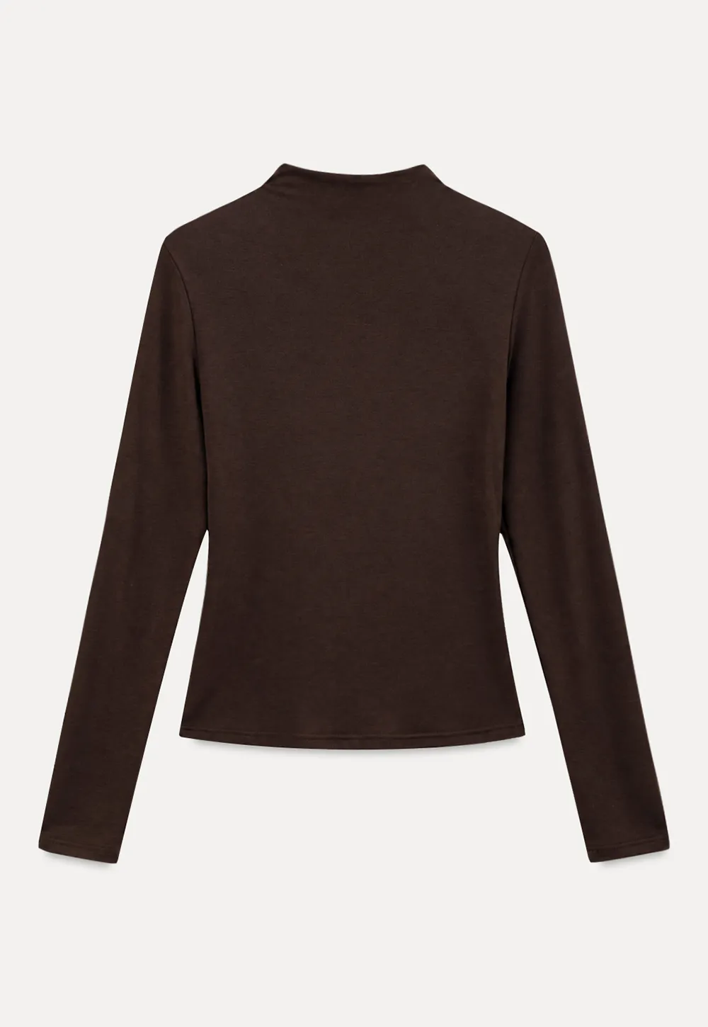 High Neck Long Sleeve Fitted Top