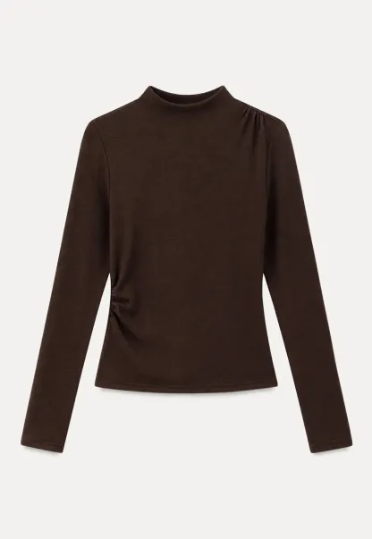 High Neck Long Sleeve Fitted Top