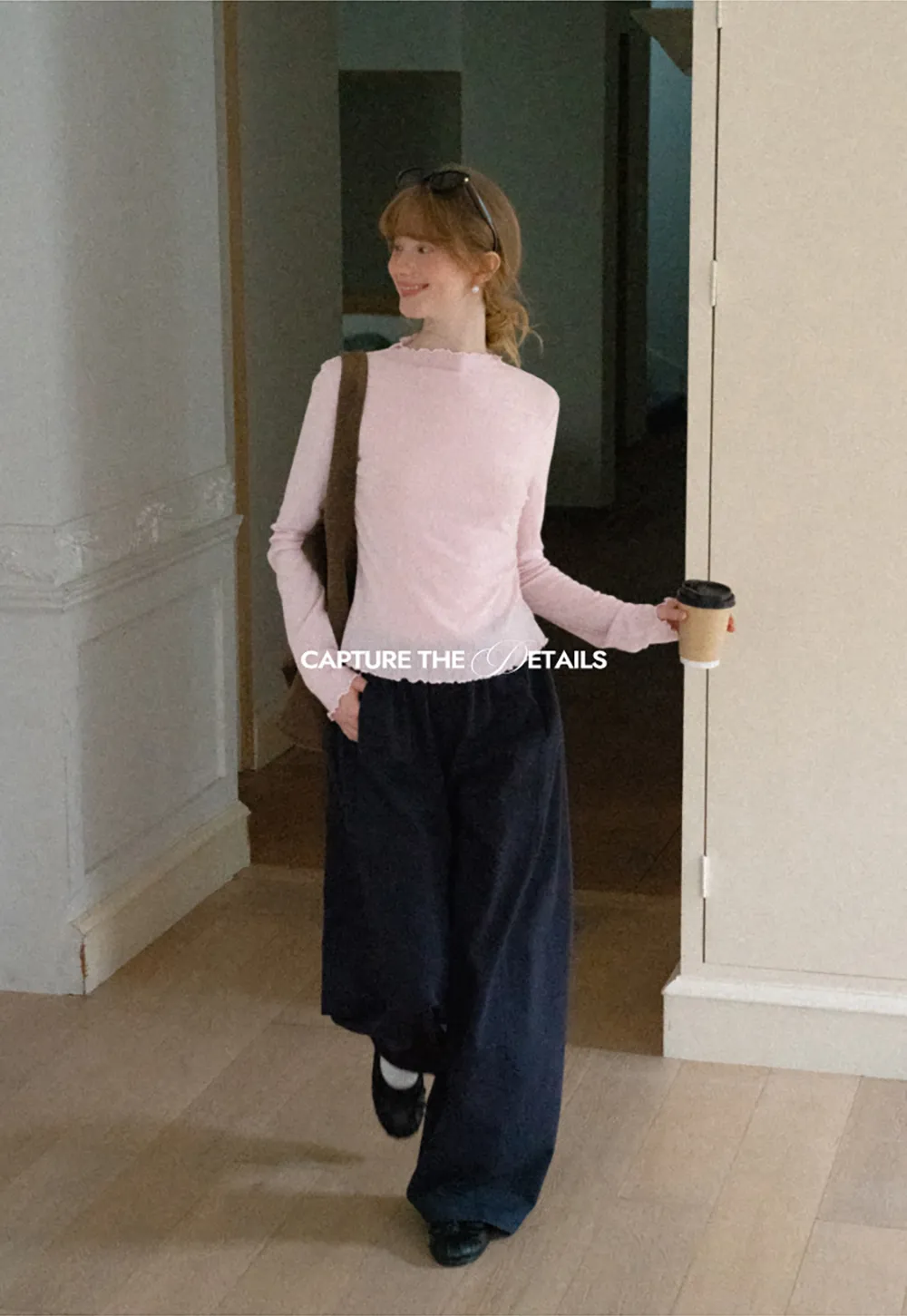 Scalloped Hem Long Sleeve Knit Top