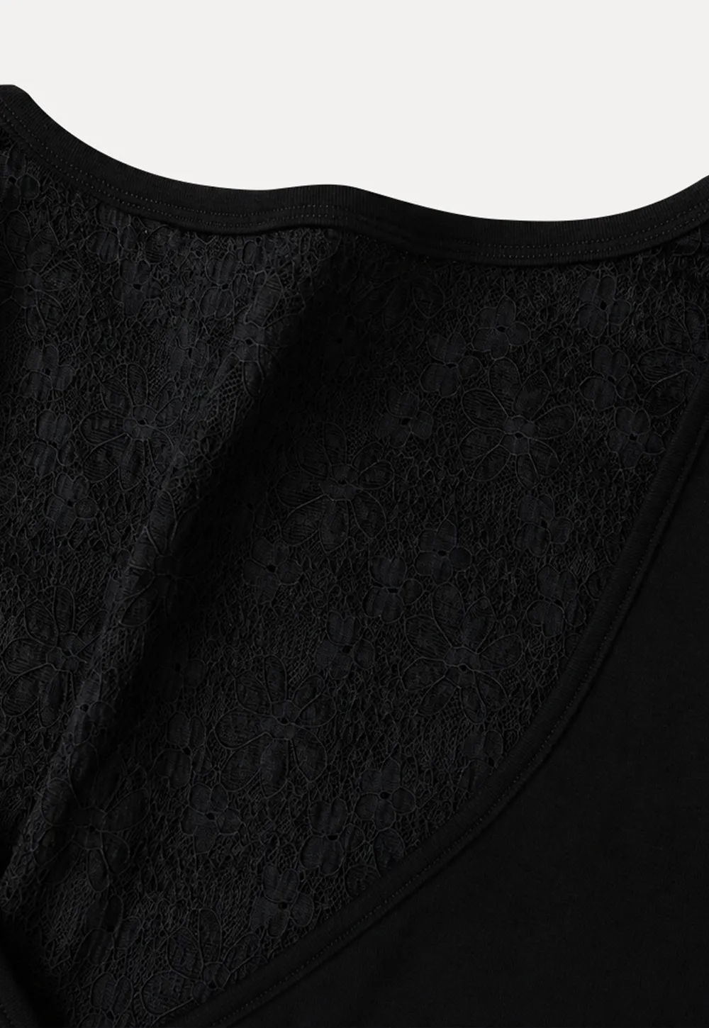 Lace Back Cutout Long Sleeve Top