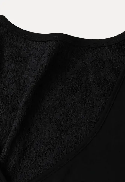 Lace Back Cutout Long Sleeve Top
