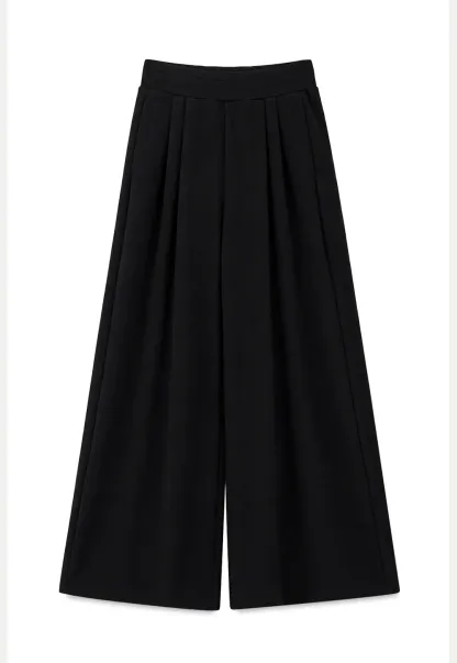 V Neck Tie Front Knit Top and Wide Leg Casual Pants