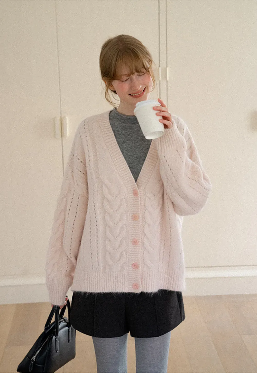 Lace Texture High Neck Long Sleeve Top