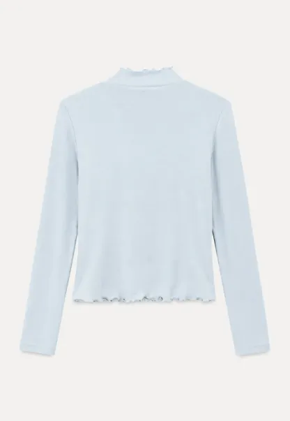 Cowl Neck Layered Top with Lace Hem Tshirt