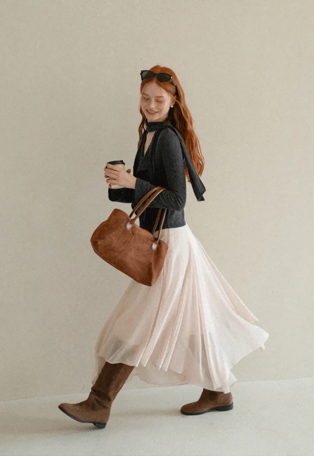 Asymmetrical Wrap Front Ribbed Knit Top
