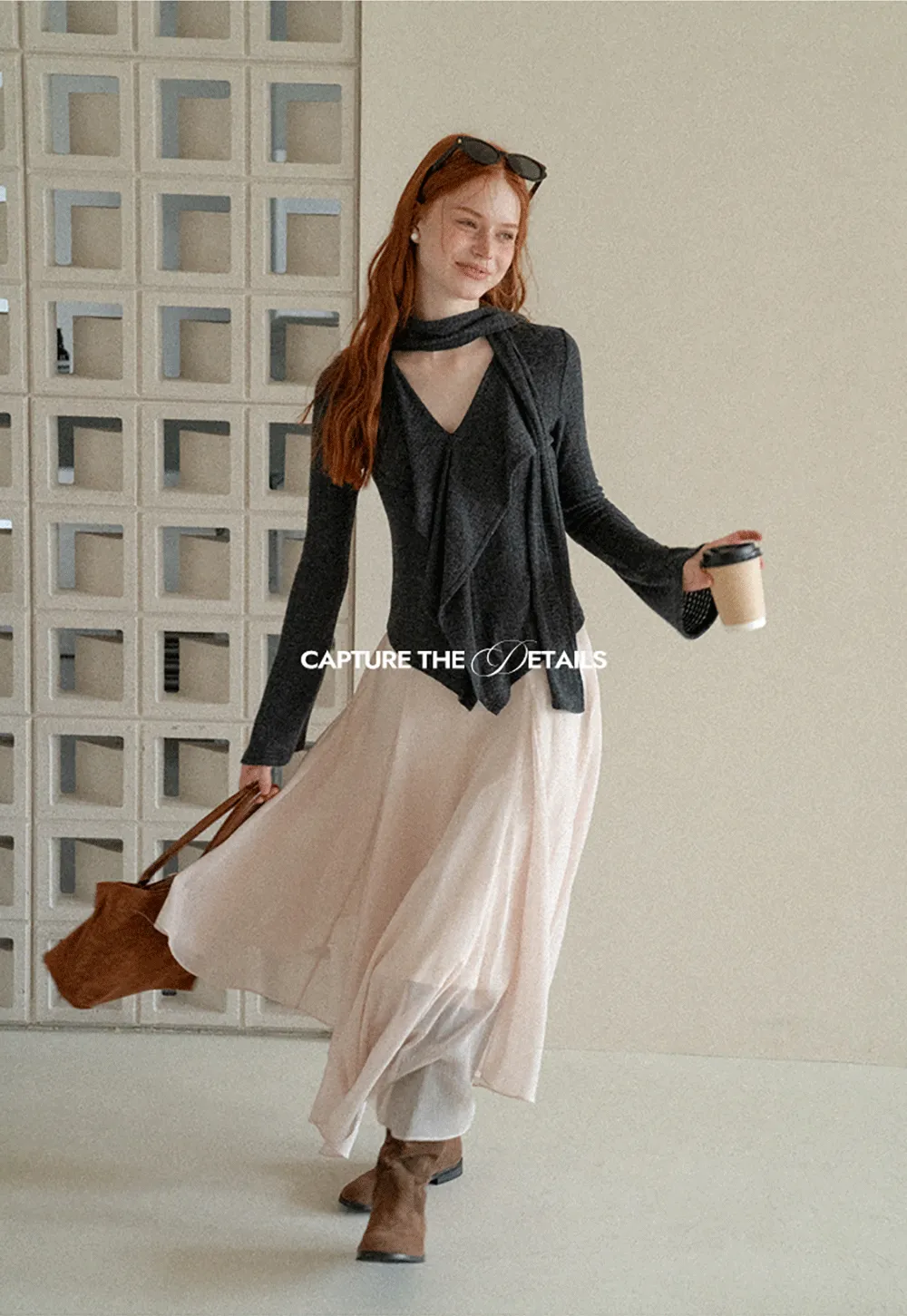 Asymmetrical Wrap Front Ribbed Knit Top