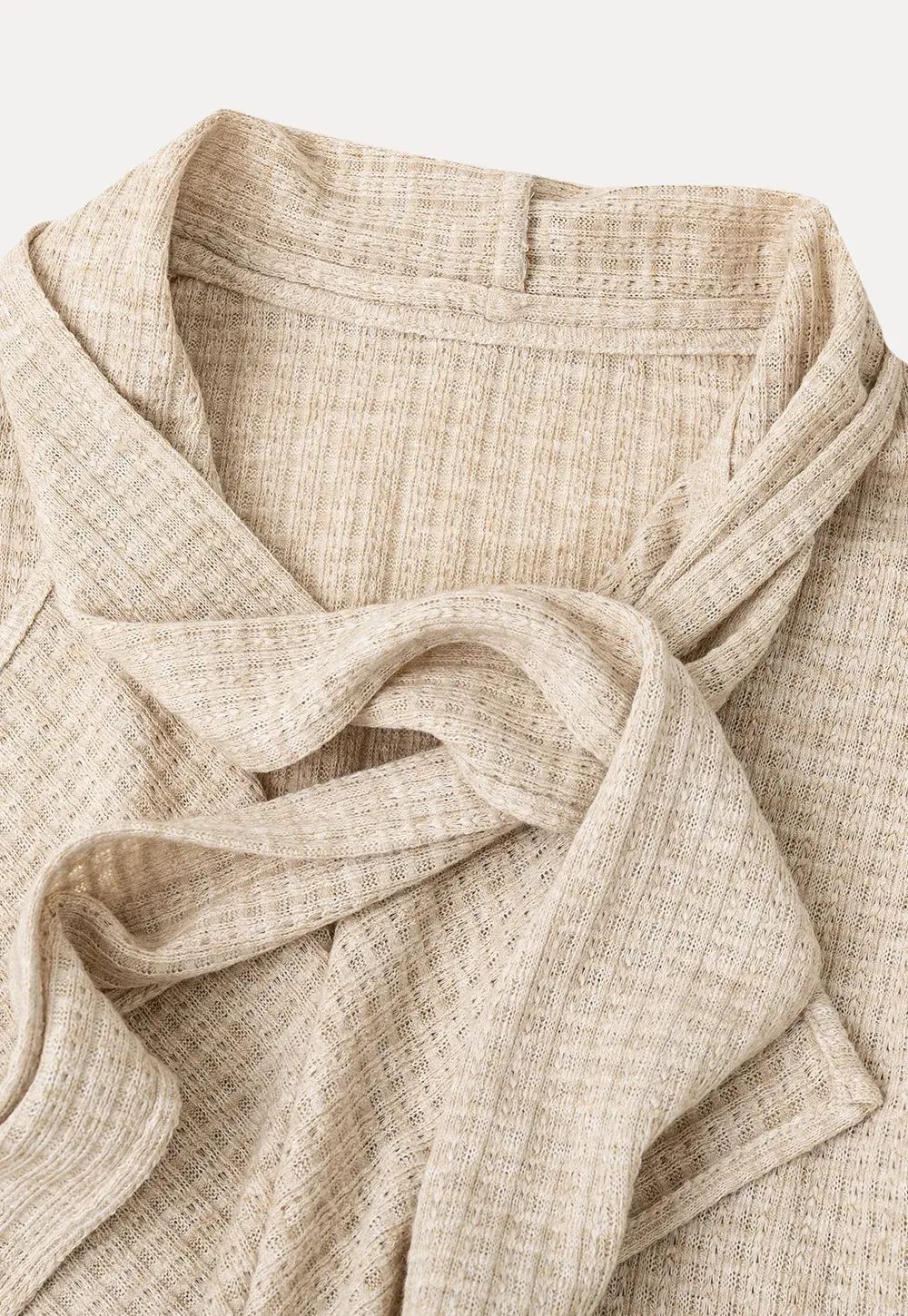 Asymmetrical Wrap Front Ribbed Knit Top