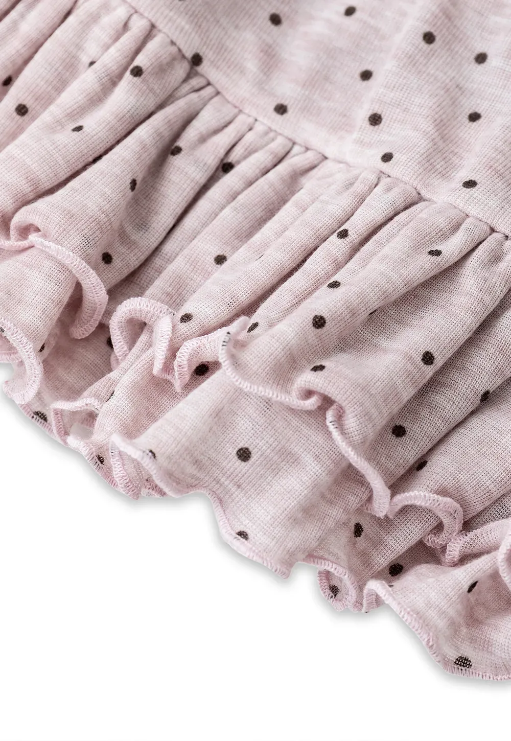 Ruffled Hem Layered Long Sleeve Top