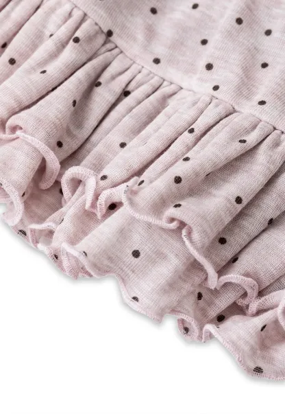 Ruffled Hem Layered Long Sleeve Top
