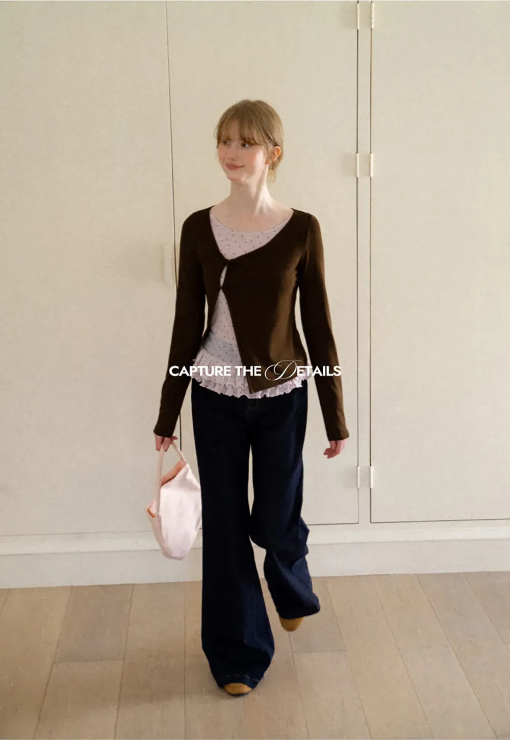 Ruffled Hem Layered Long Sleeve Top