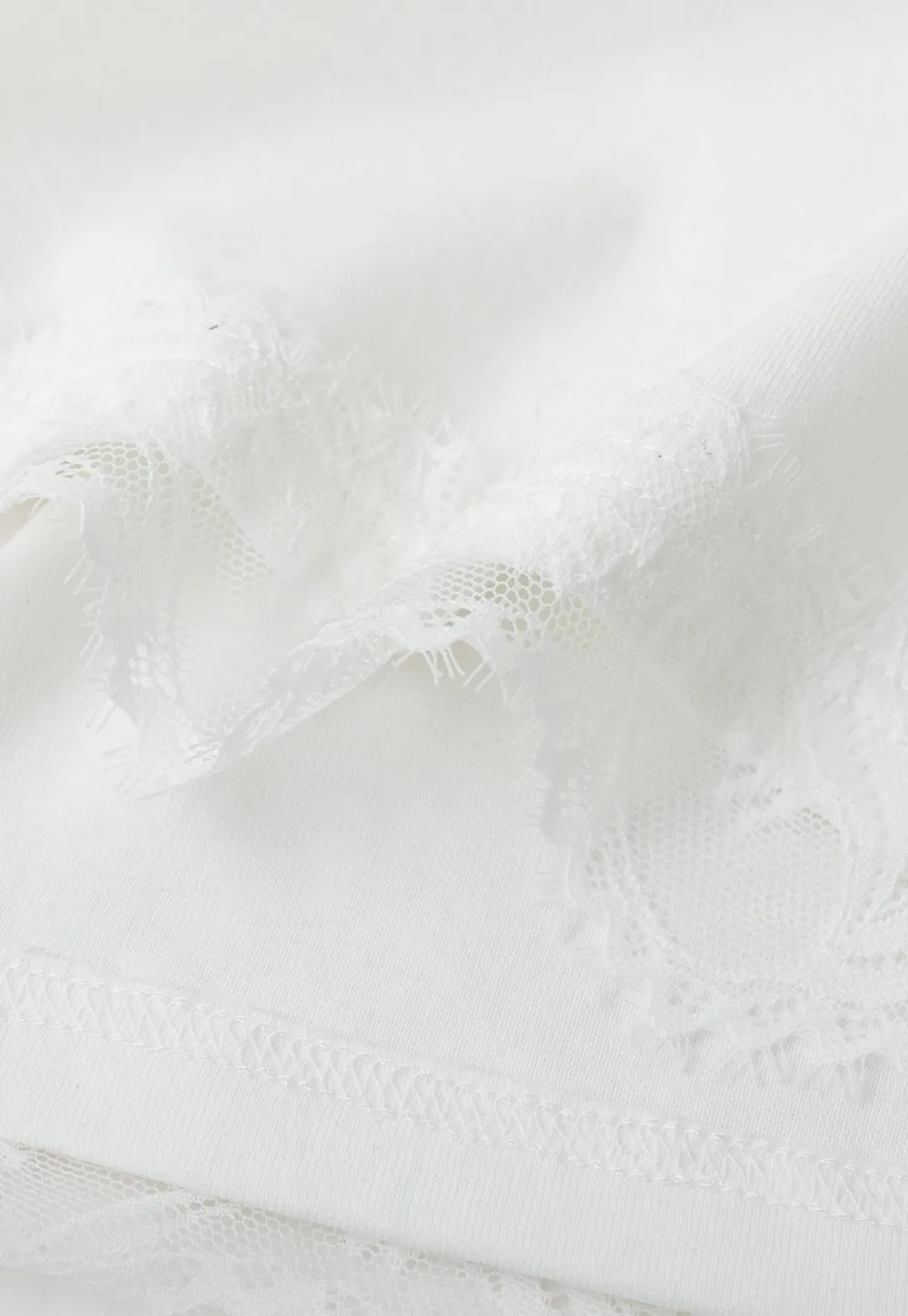 Lace Trim Henley Neck Long Sleeve Knit Top
