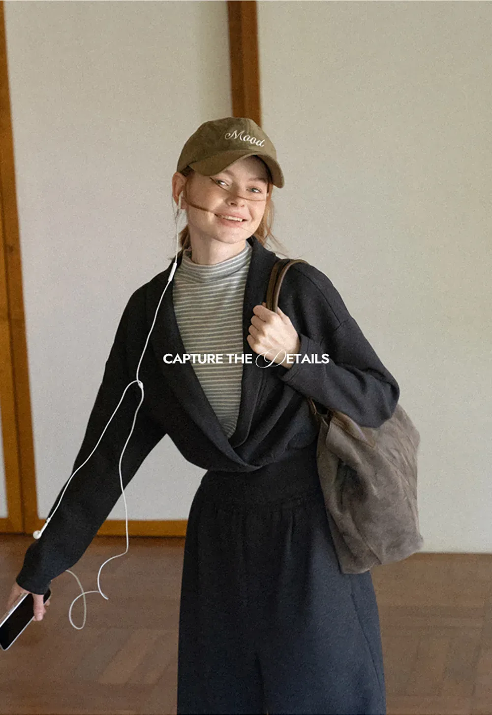 Cropped Open Front Cardigan and Wide Leg Drawstring Pants