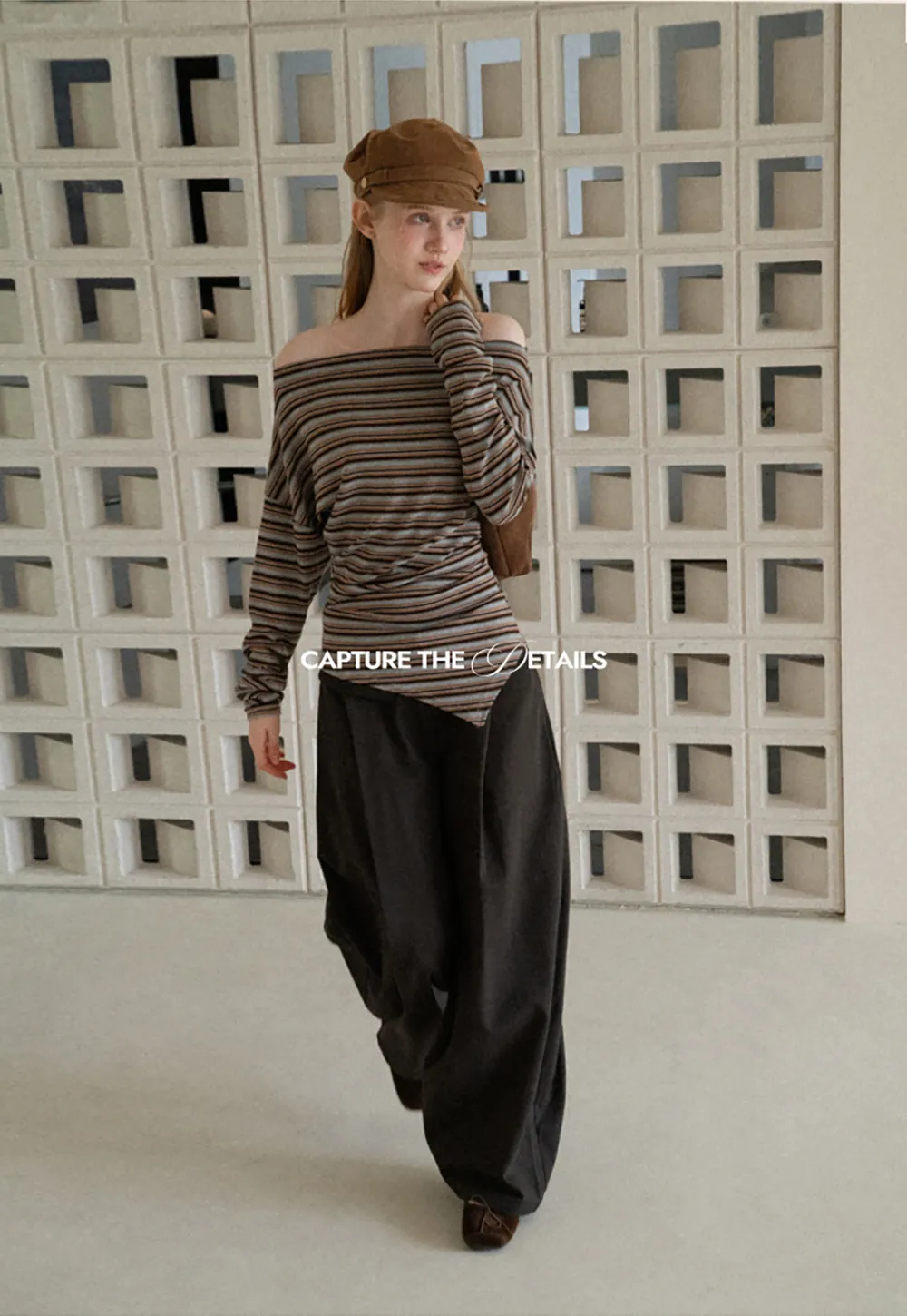 Off Shoulder Asymmetrical Hem Long Sleeve Top