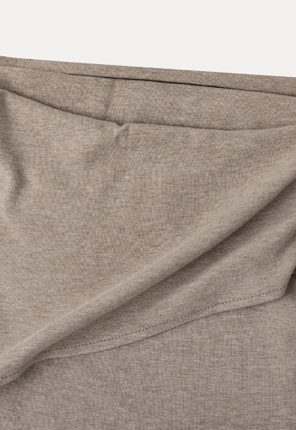 Asymmetrical Draped Shoulder Long Sleeve Top