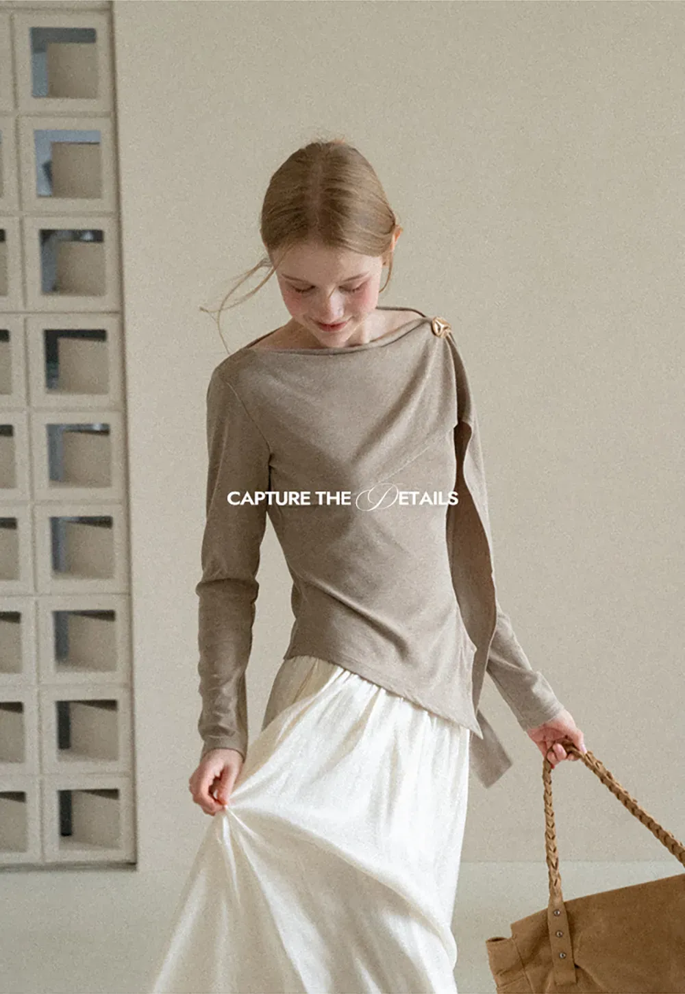Asymmetrical Draped Shoulder Long Sleeve Top