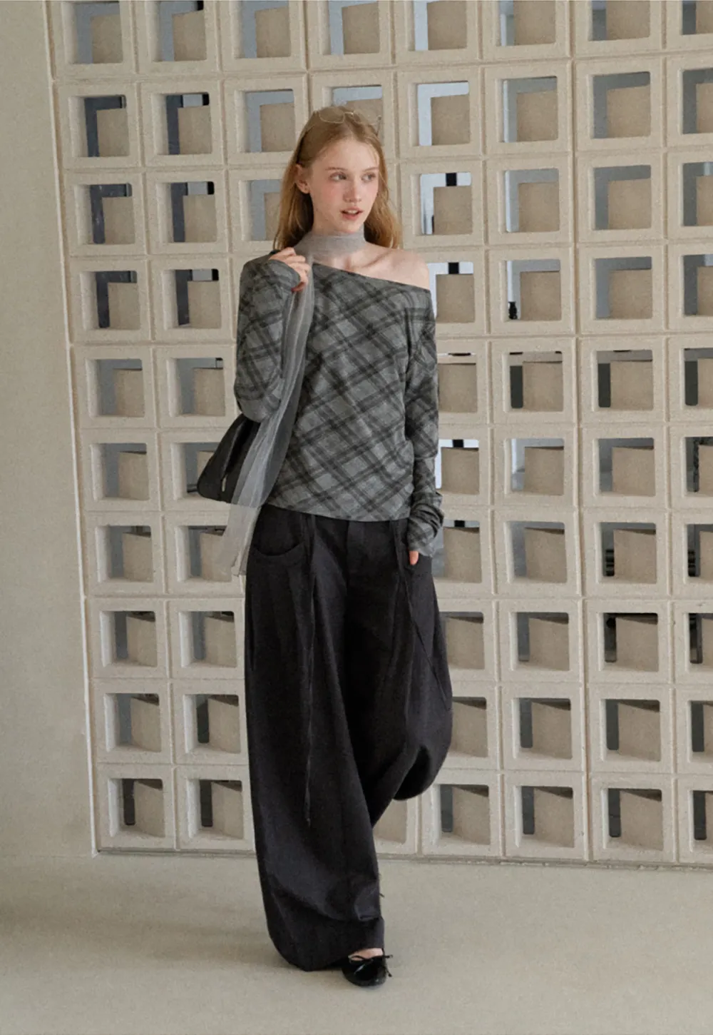 Plaid Pattern Long Sleeve Tshirt