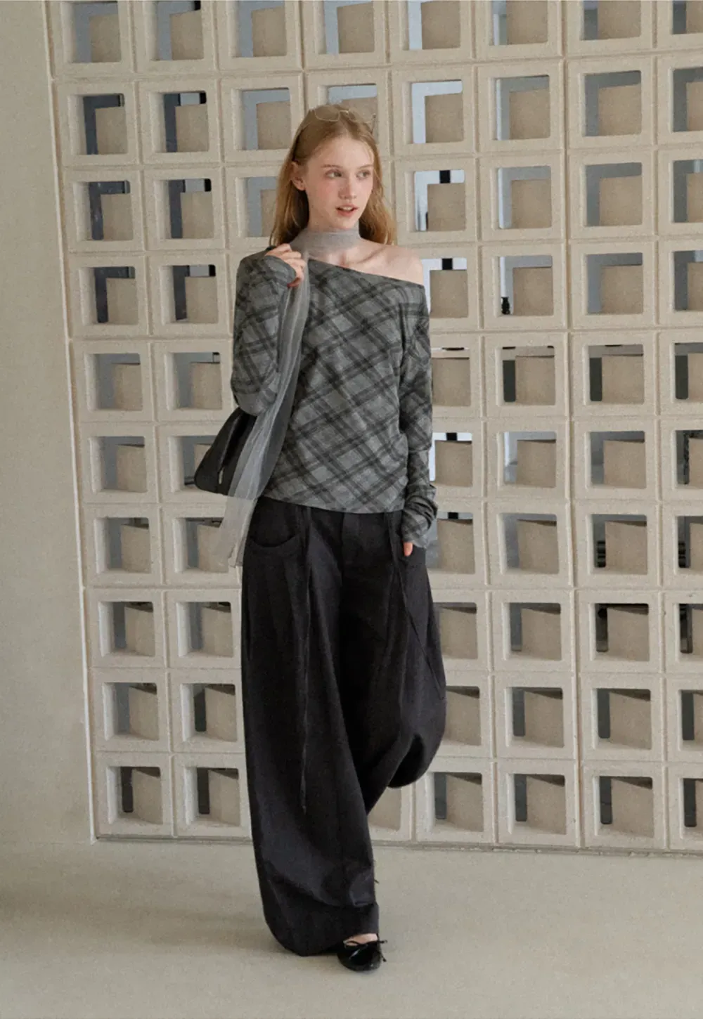 Plaid Pattern Long Sleeve Tshirt