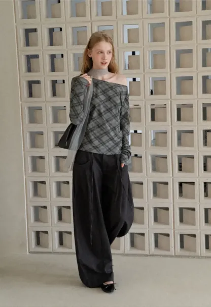 Plaid Pattern Long Sleeve Tshirt