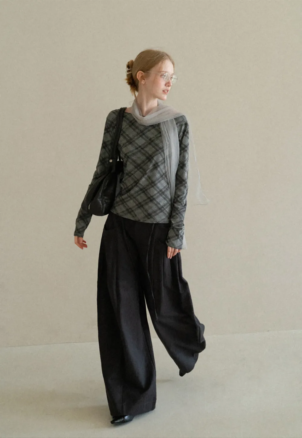 Plaid Pattern Long Sleeve Tshirt