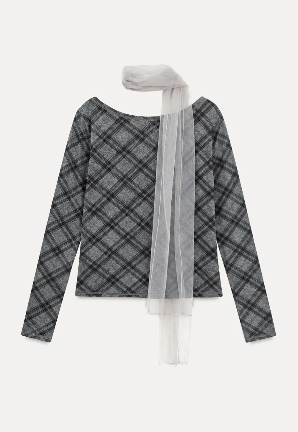 Plaid Pattern Long Sleeve Tshirt