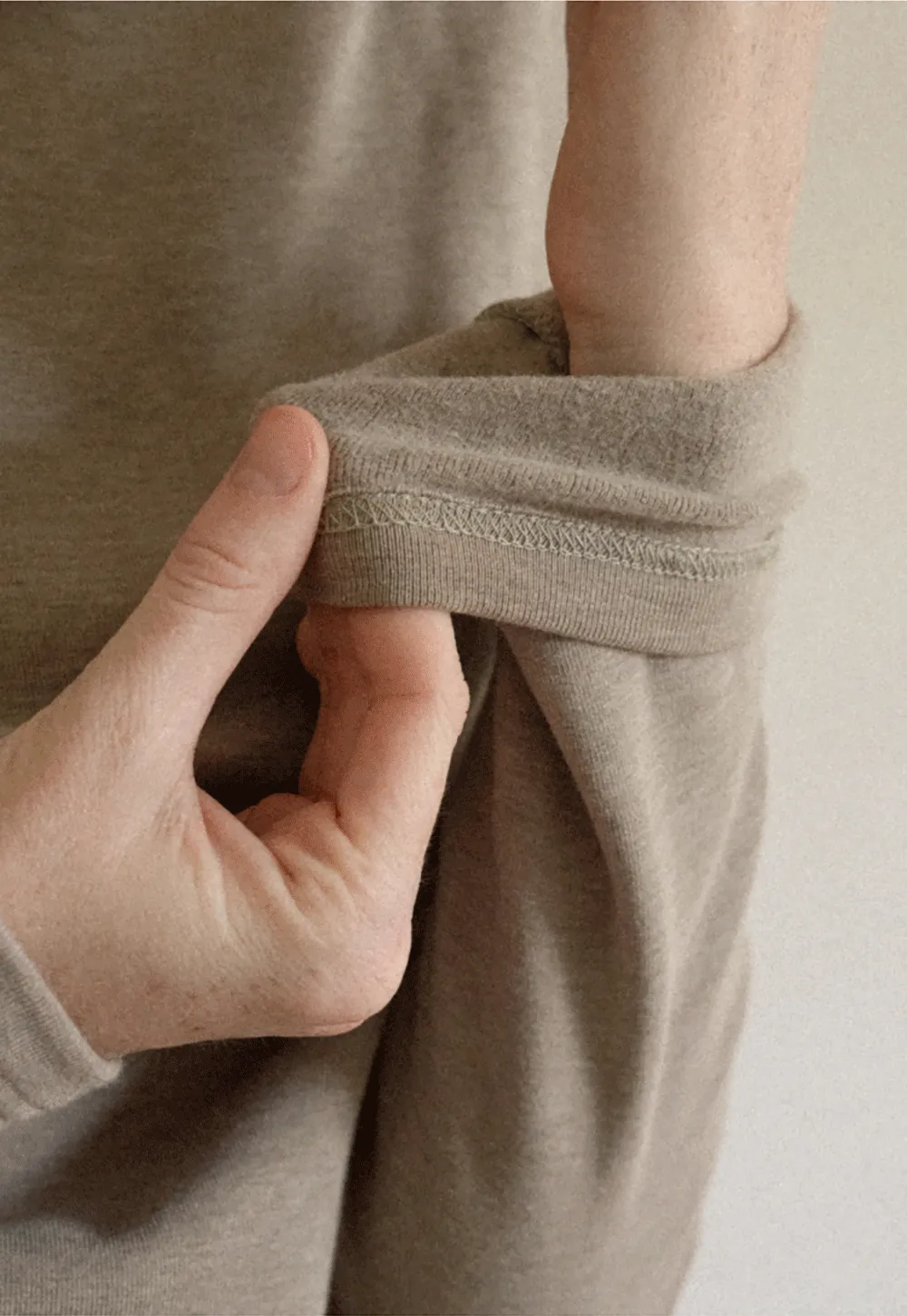 Asymmetrical Draped High Neck Long Sleeve Top