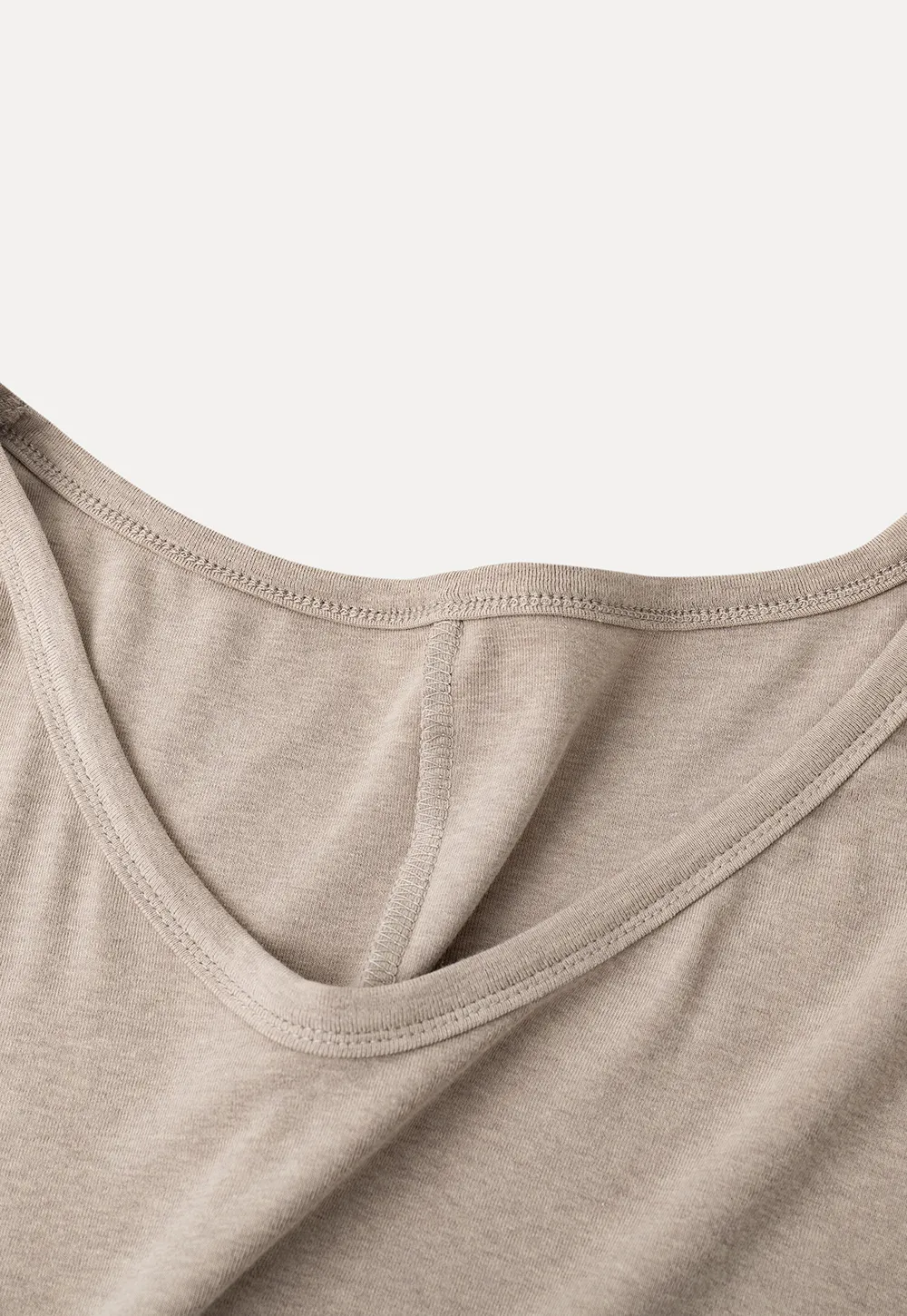 V Neck Long Sleeve Lightweight Knit T Shirt