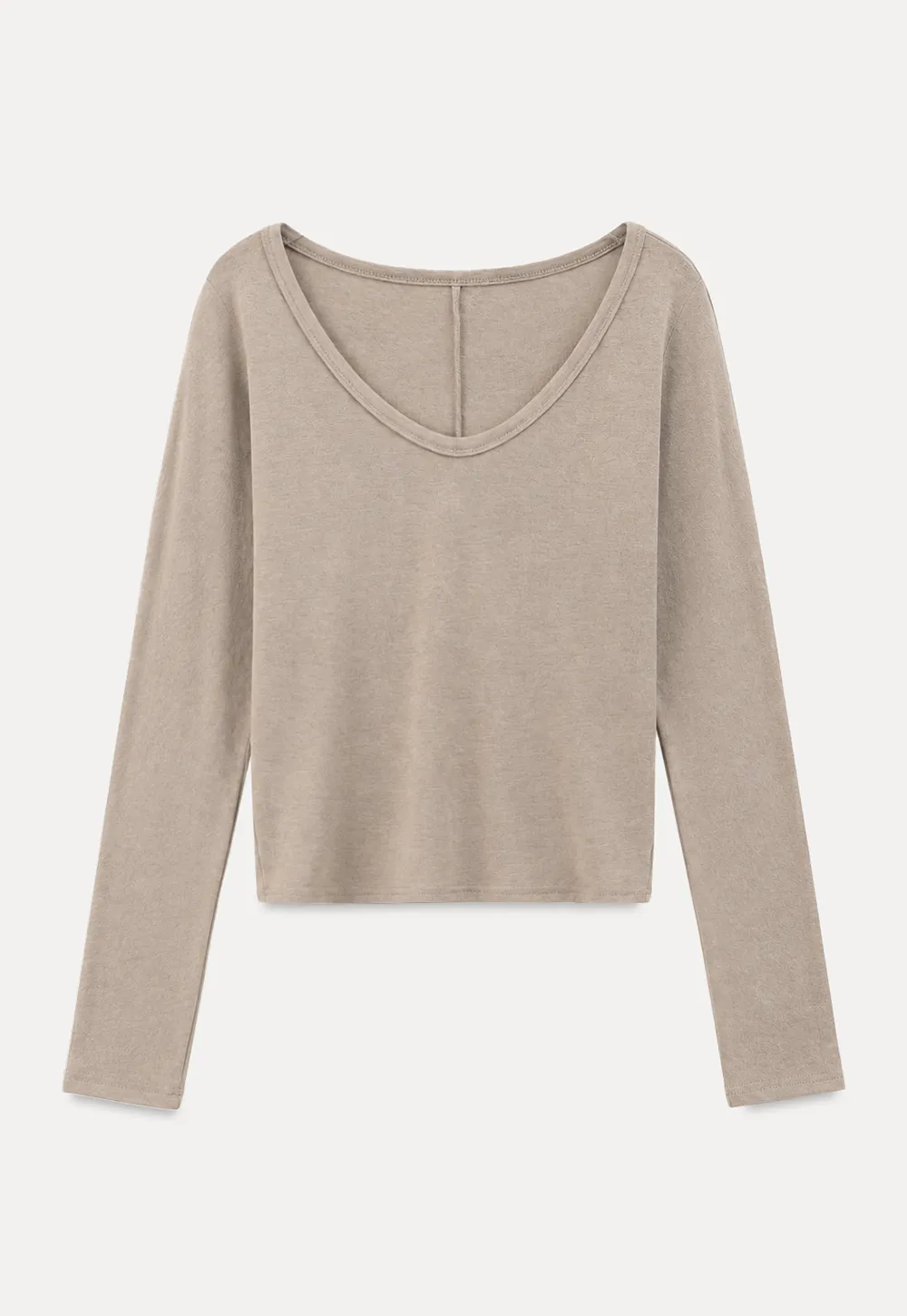 V Neck Long Sleeve Lightweight Knit T Shirt