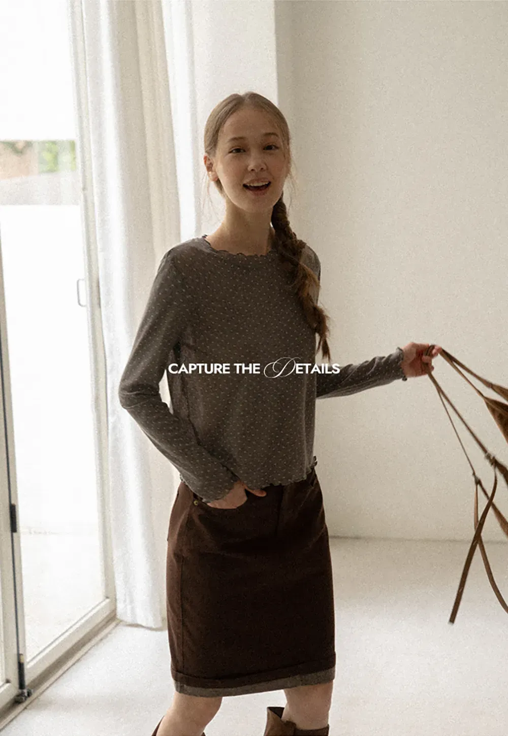 Polka Dot Sheer Long Sleeve Cropped Top