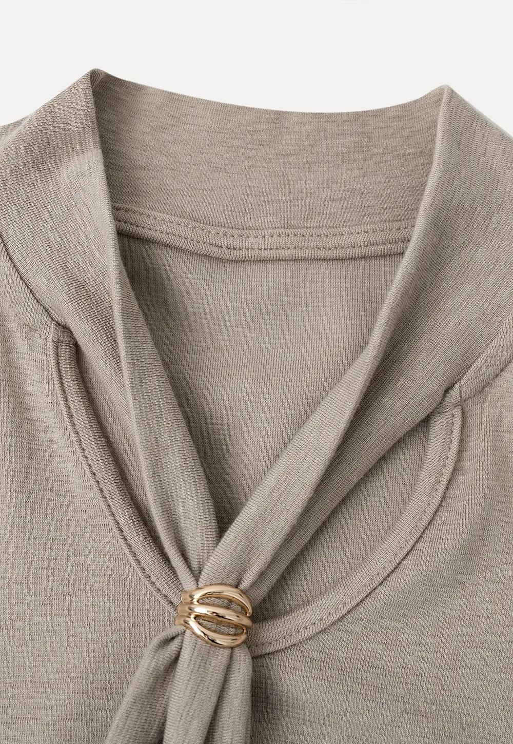 Wrap Front Long Sleeve Tshirt