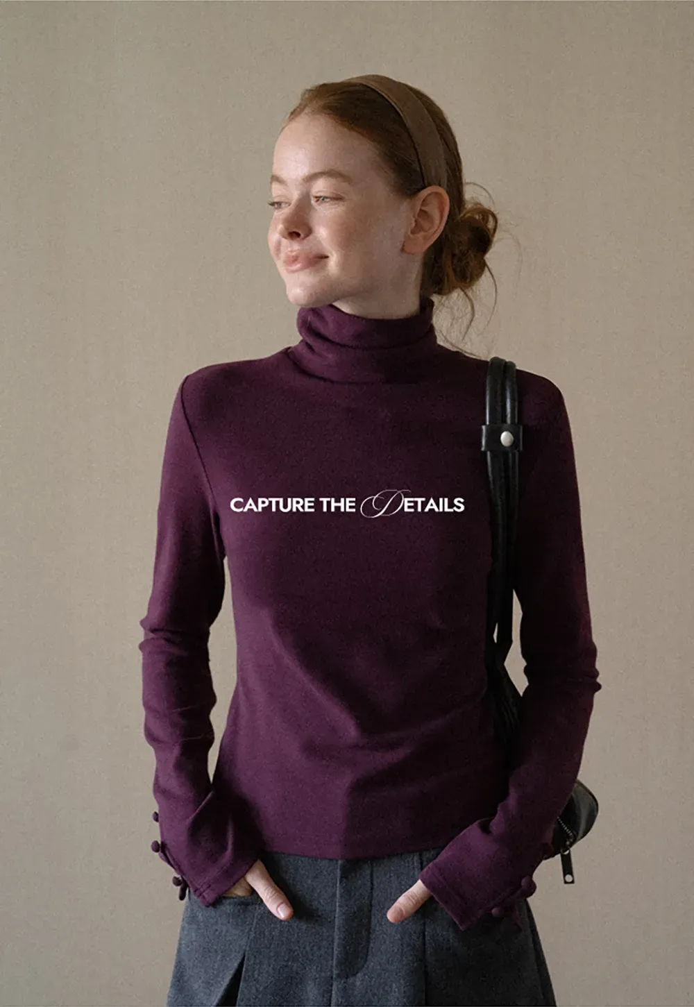 High Neck Long Sleeve Ribbed Knit Top