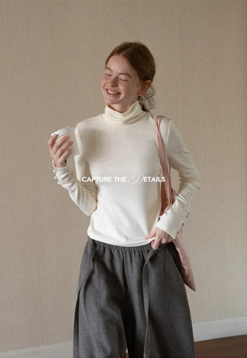 High Neck Long Sleeve Ribbed Knit Top