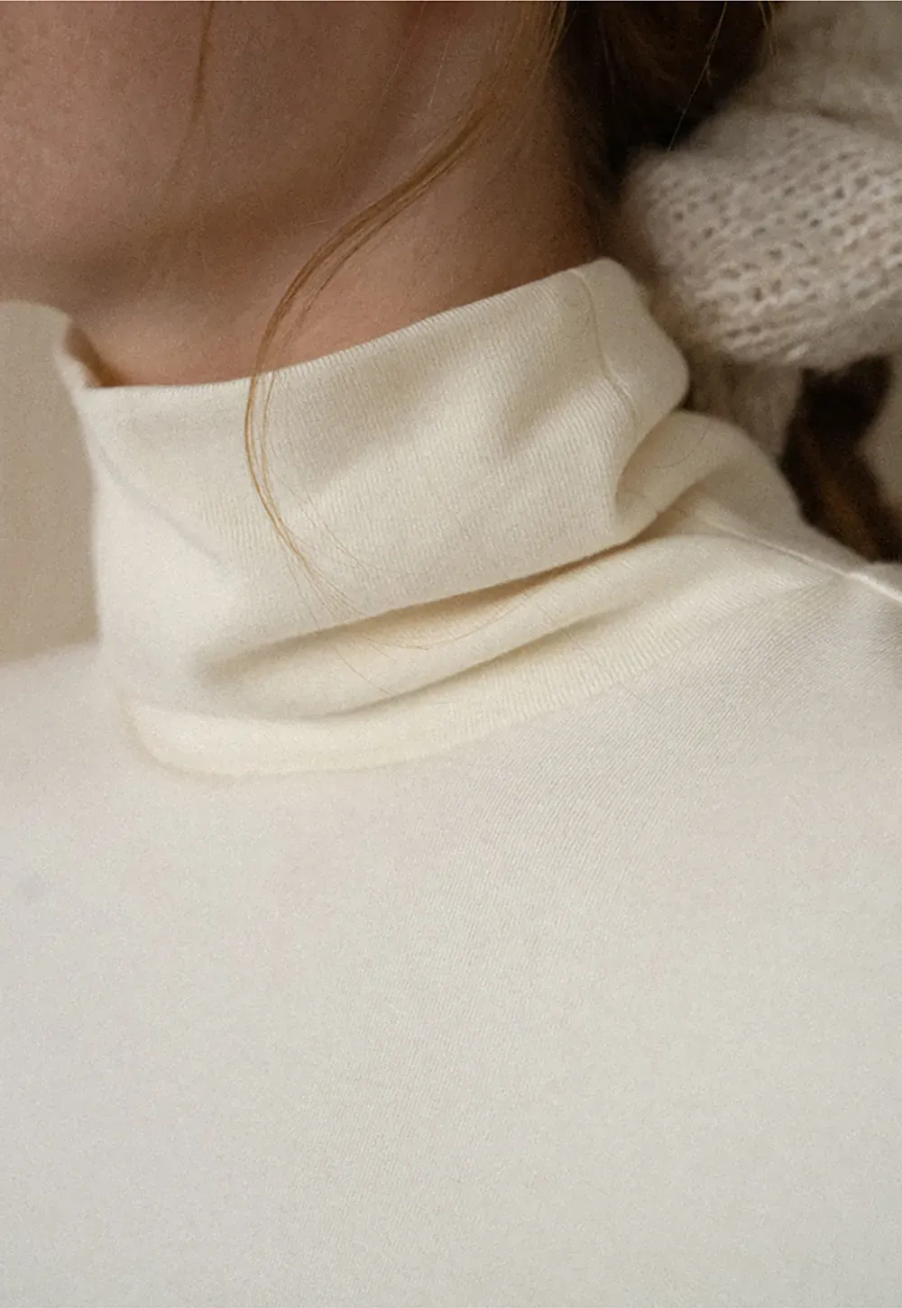 High Neck Long Sleeve Ribbed Knit Top