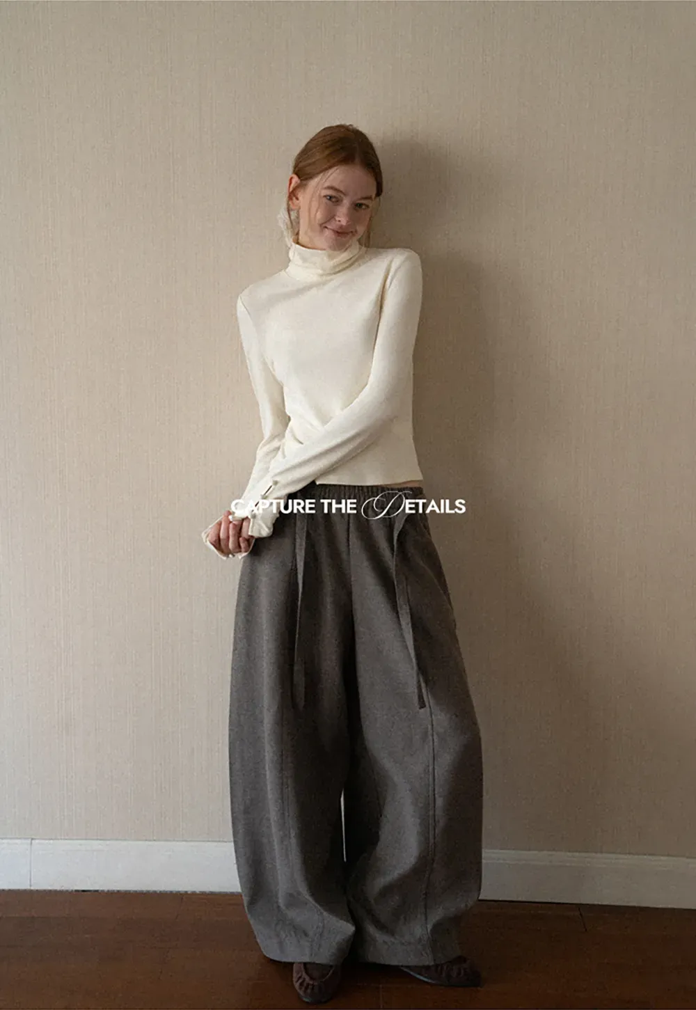 High Neck Long Sleeve Ribbed Knit Top