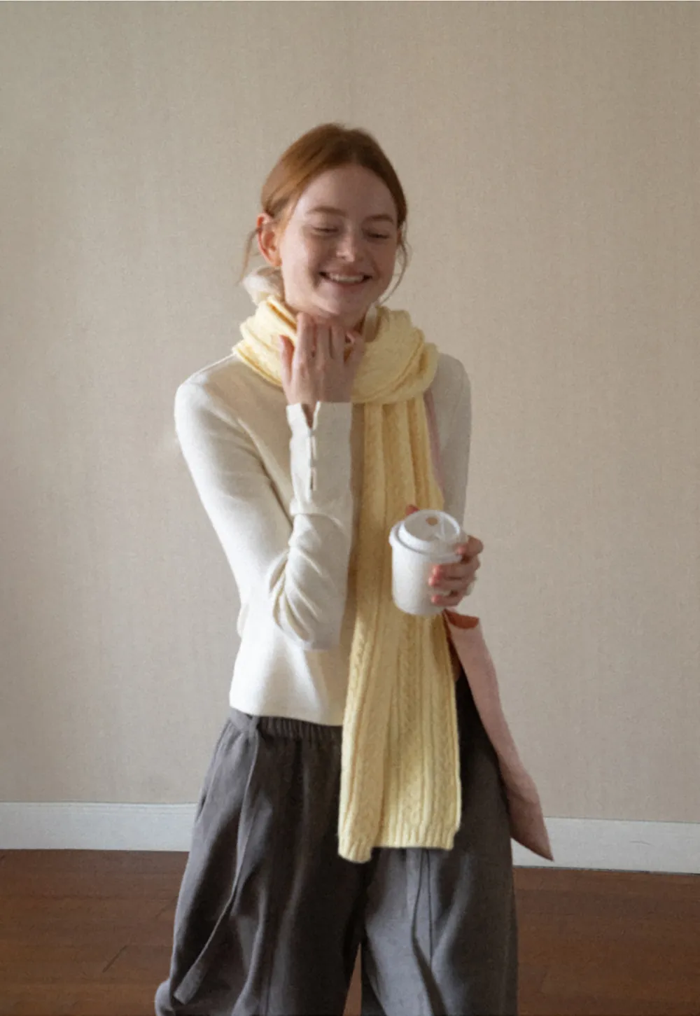 High Neck Long Sleeve Ribbed Knit Top