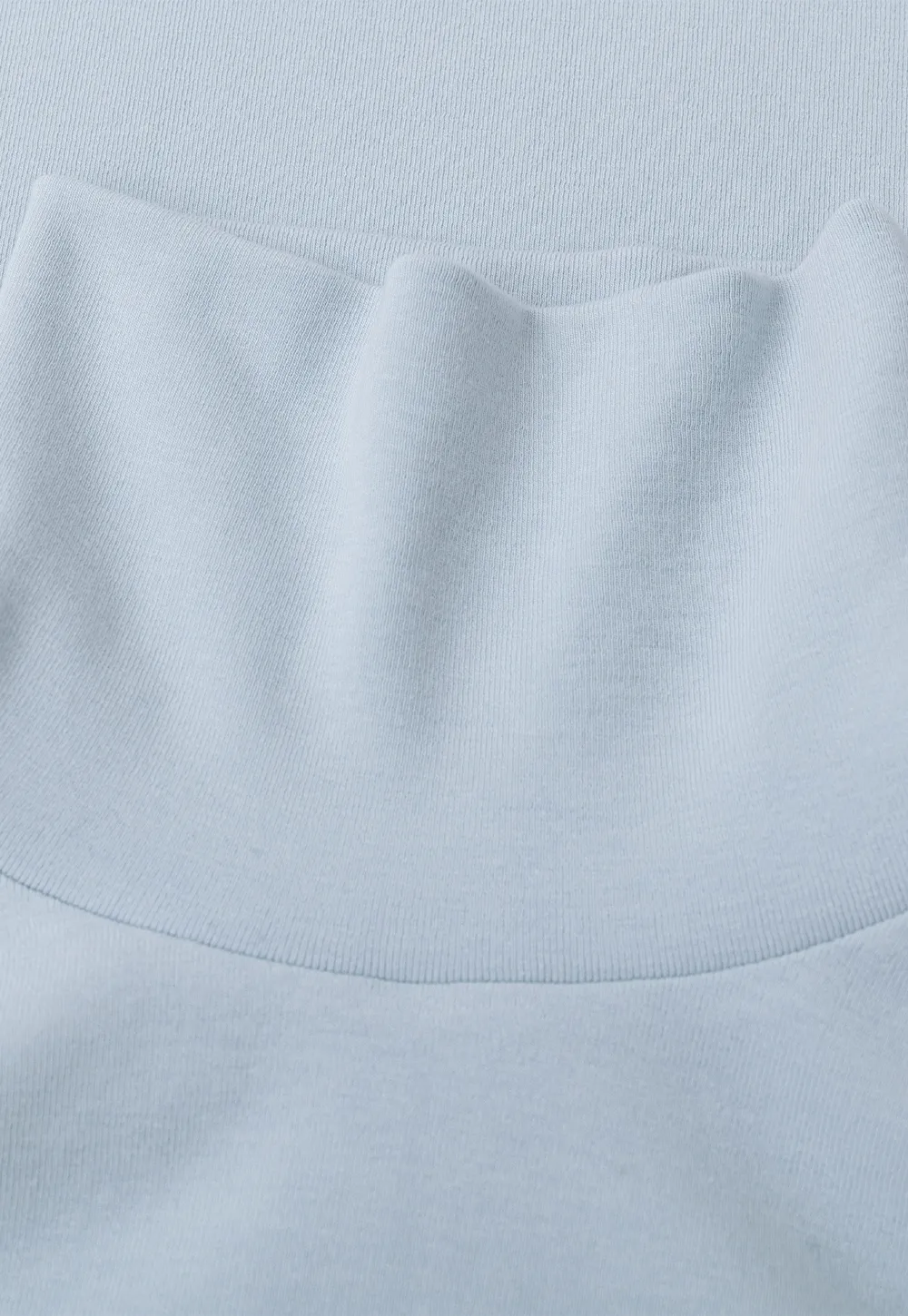 High Neck Long Sleeve Ribbed Knit Top