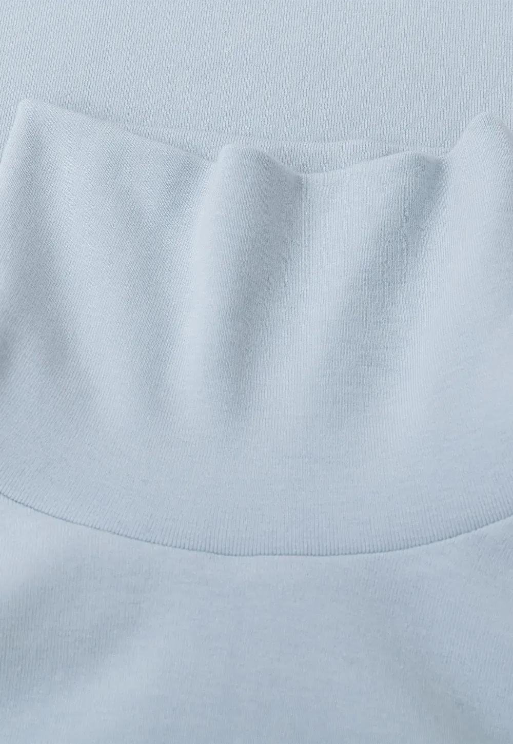 High Neck Long Sleeve Ribbed Knit Top