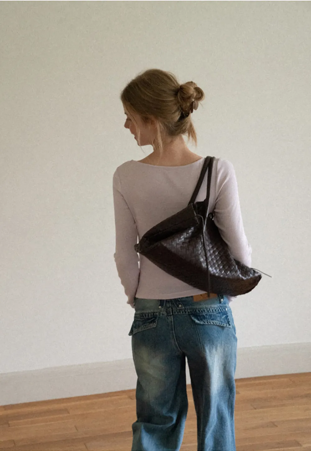 Asymmetrical Draped Neck Long Sleeve T Shirt