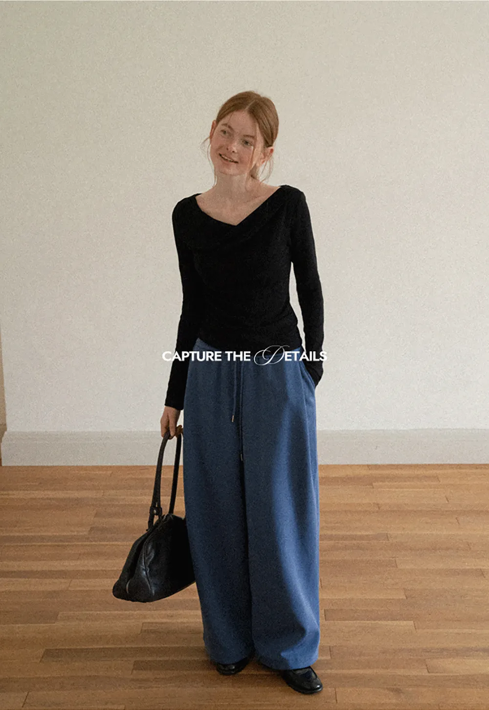 Asymmetrical Draped Neck Long Sleeve T Shirt