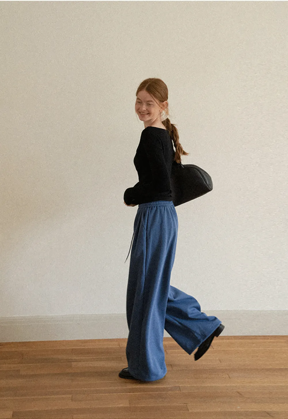 Asymmetrical Draped Neck Long Sleeve T Shirt